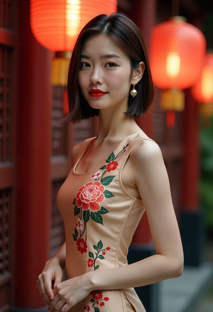 周望在面馆门前准备晚间营业